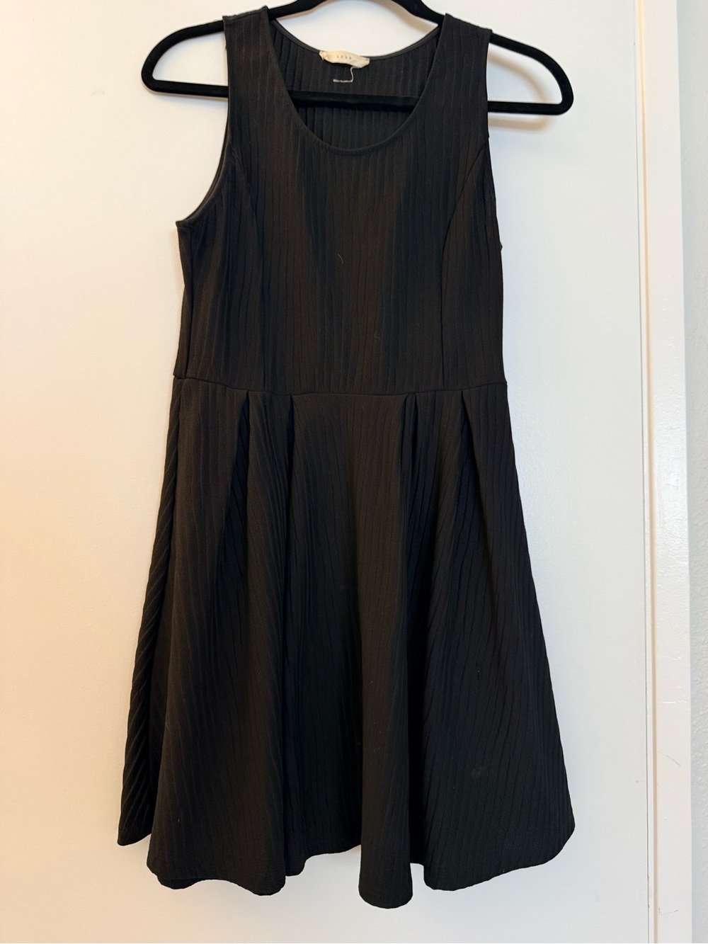 Girls Black Sleeveless Fit & Flare Dress